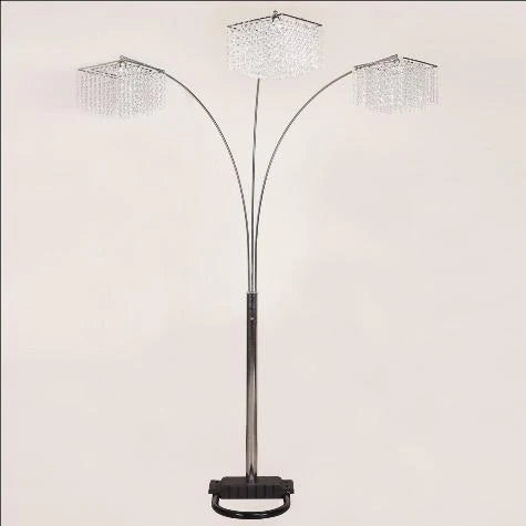 Crystal Chrome 87" Floor Lamp