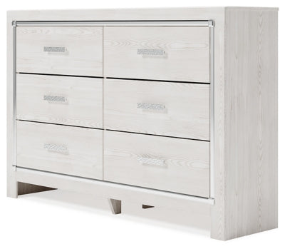 Altyra Full Upholstered Panel Bed, Dresser and Nightstand