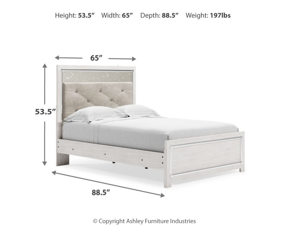 Altyra Full Panel Bed, Dresser, Mirror and Nightstand