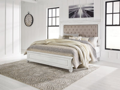 Kanwyn King Panel Bed, Dresser, Mirror and 2 Nightstands