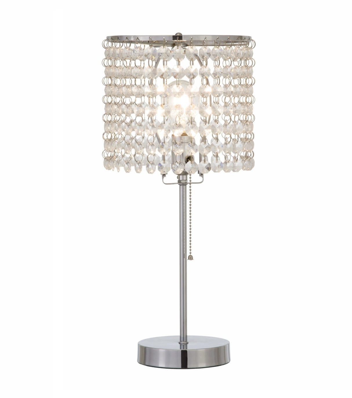 Chandelier Chrome 19" Table Lamp