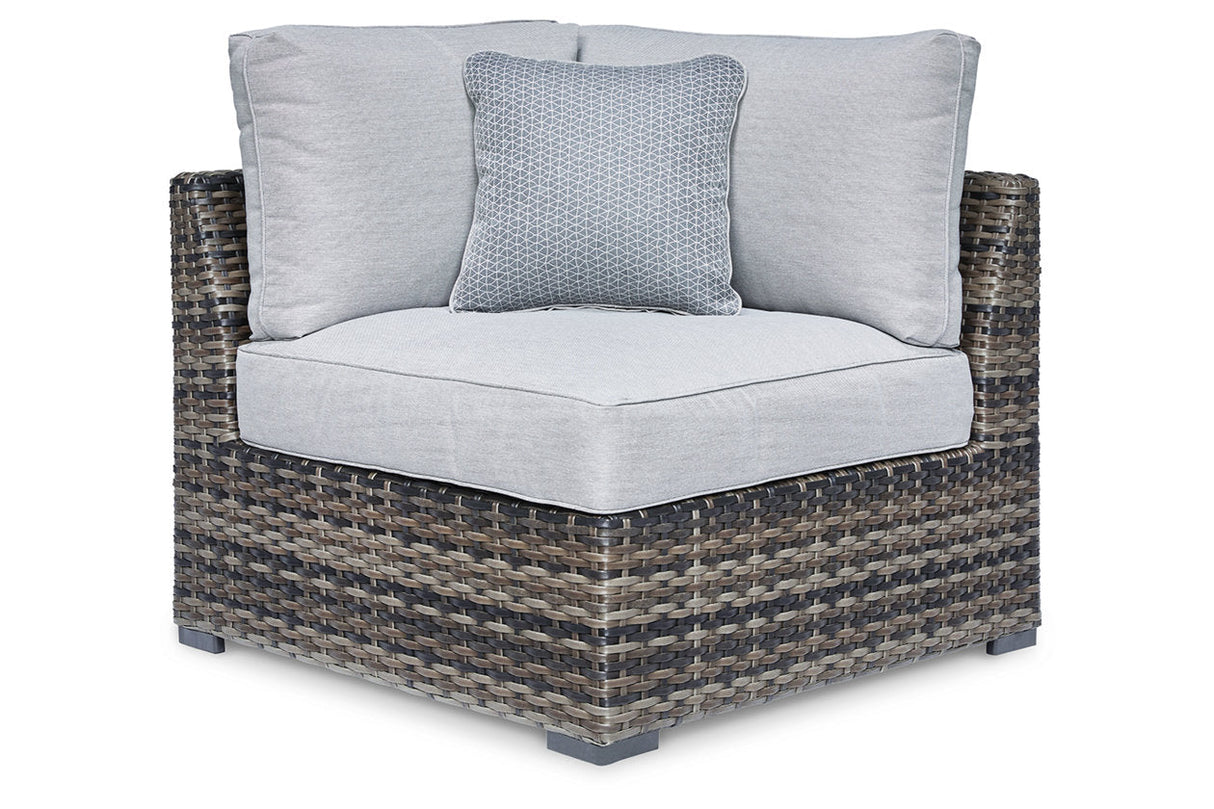 Harbor Court Gray Corner with Cushion