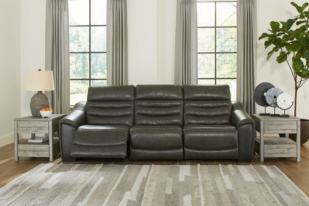 Center Line Dark Gray 3-Piece Power Reclining Sofa