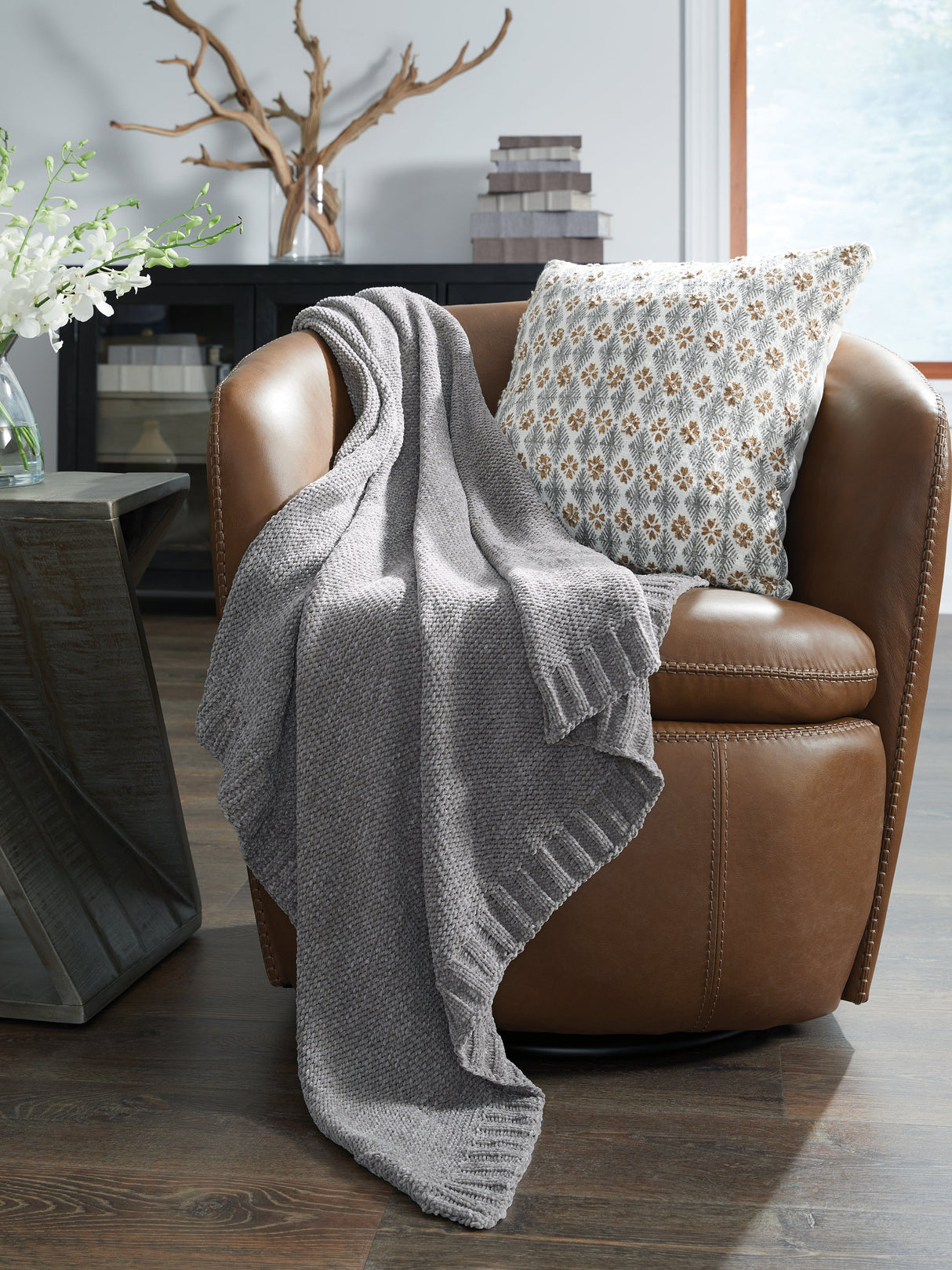 Anawood Gray Throw (Set of 3)