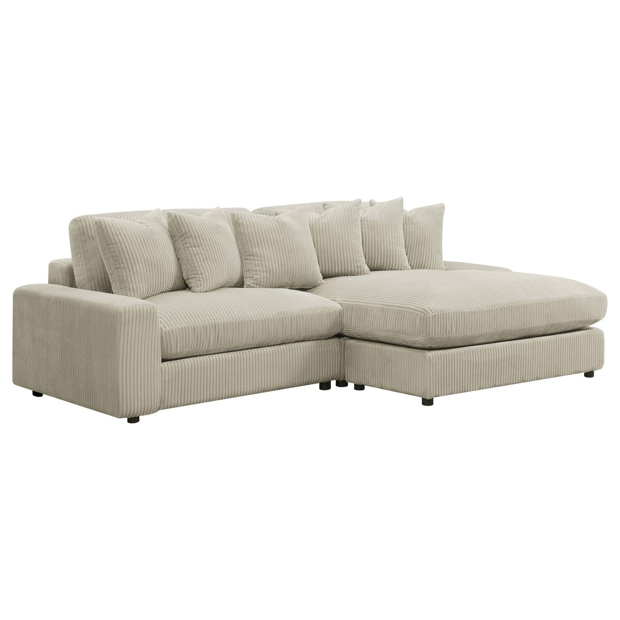 Blaine Sand Upholstered Reversible Sectional Sofa