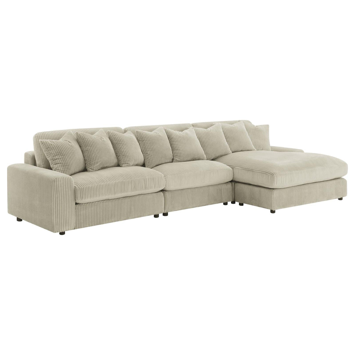Blaine Sand Upholstered Reversible Sectional Sofa