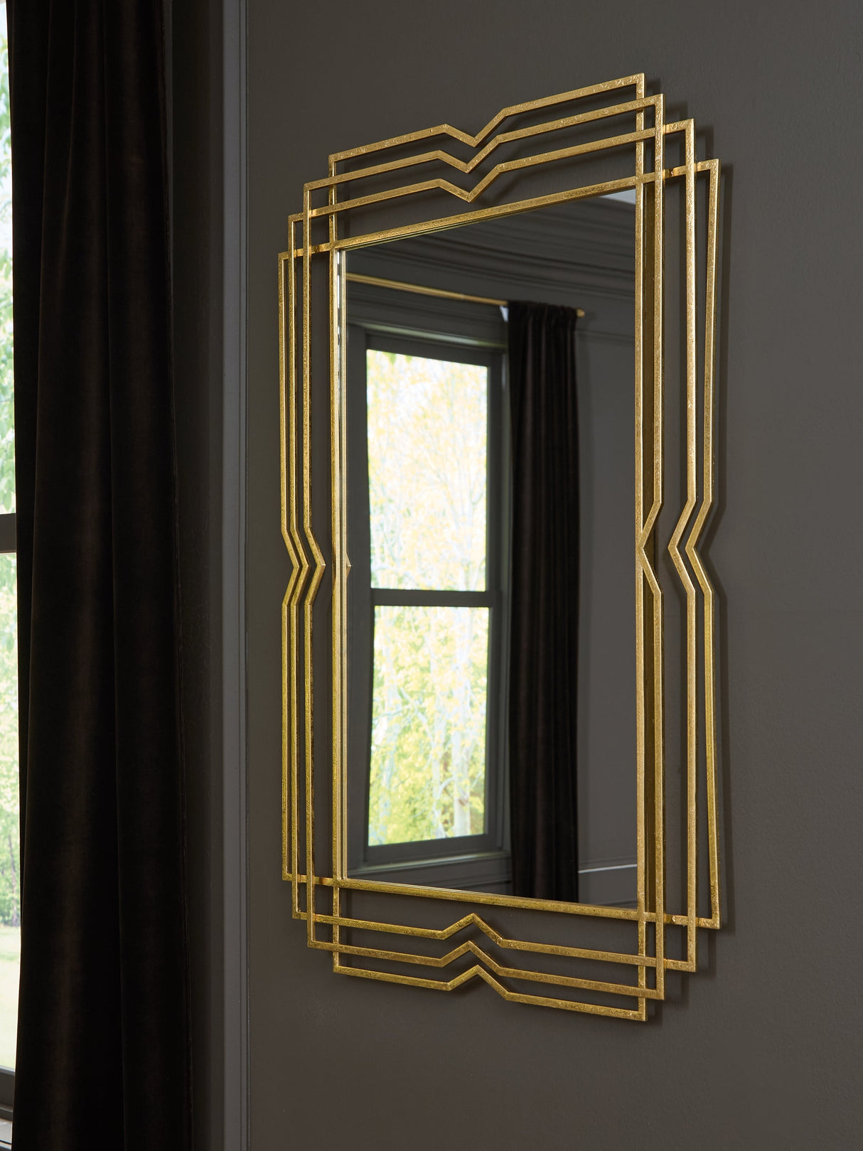 Claybrook Gold Finish Accent Mirror