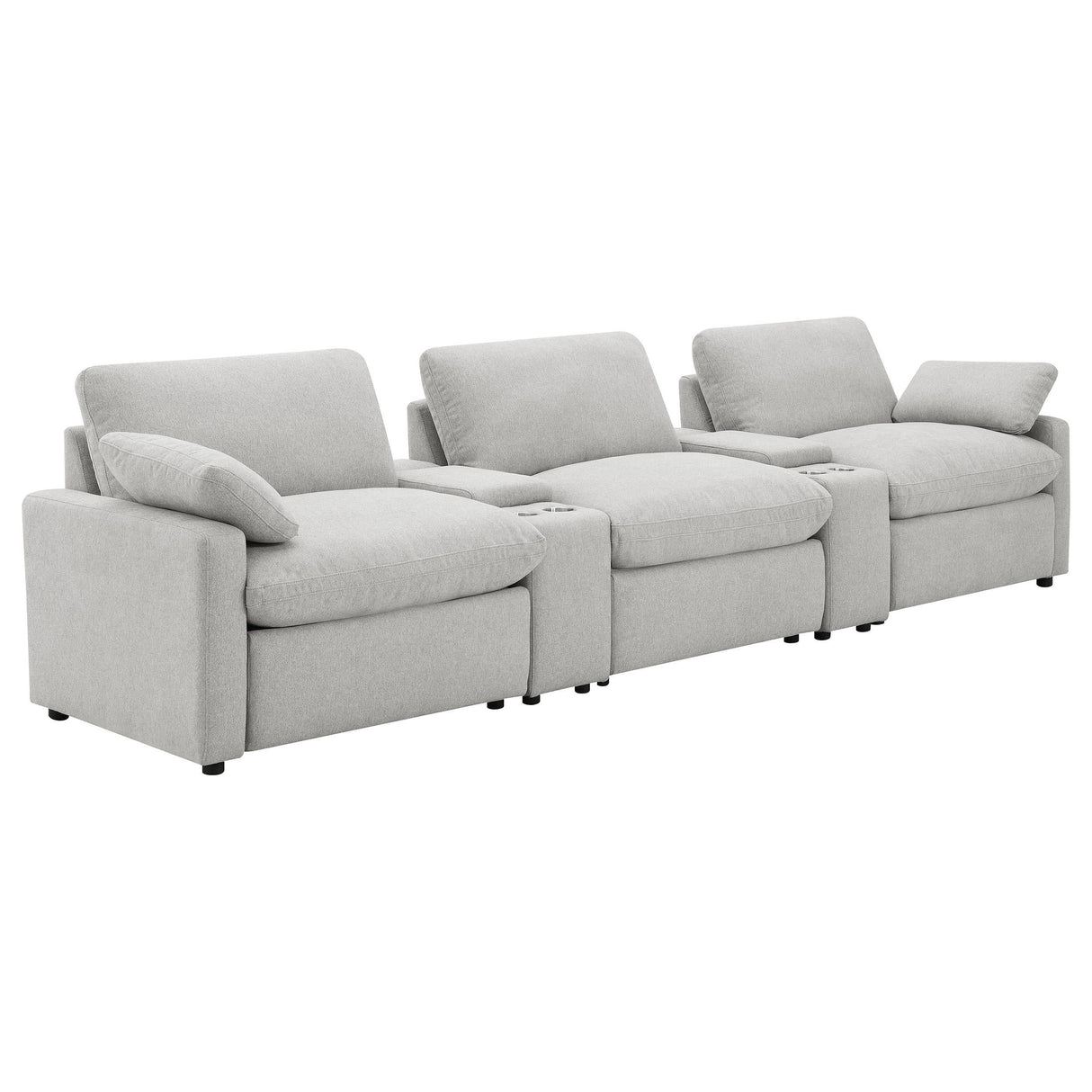 Collins Gray 5-Piece Power Reclining Home Theater Seating
