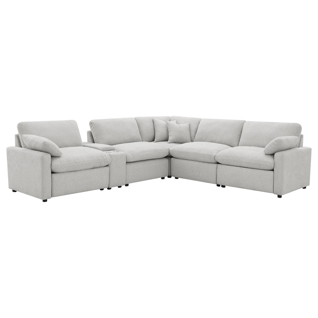 Collins Gray 6-Piece Modular Power Reclining Sectional