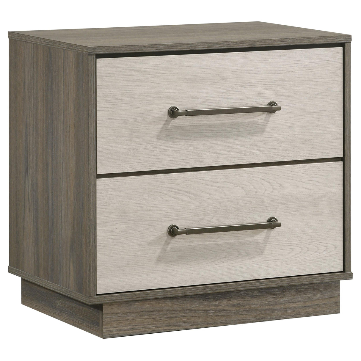 Fenwick Gray Oak 2-Drawer Nightstand