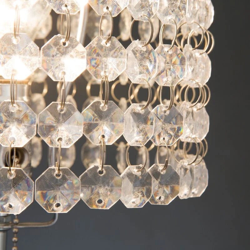 Chandelier Chrome 19" Table Lamp