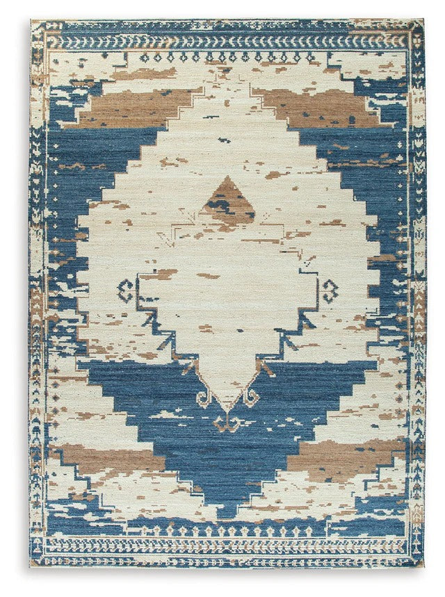 Varnler Blue/Brown/Tan Extra Large Rug