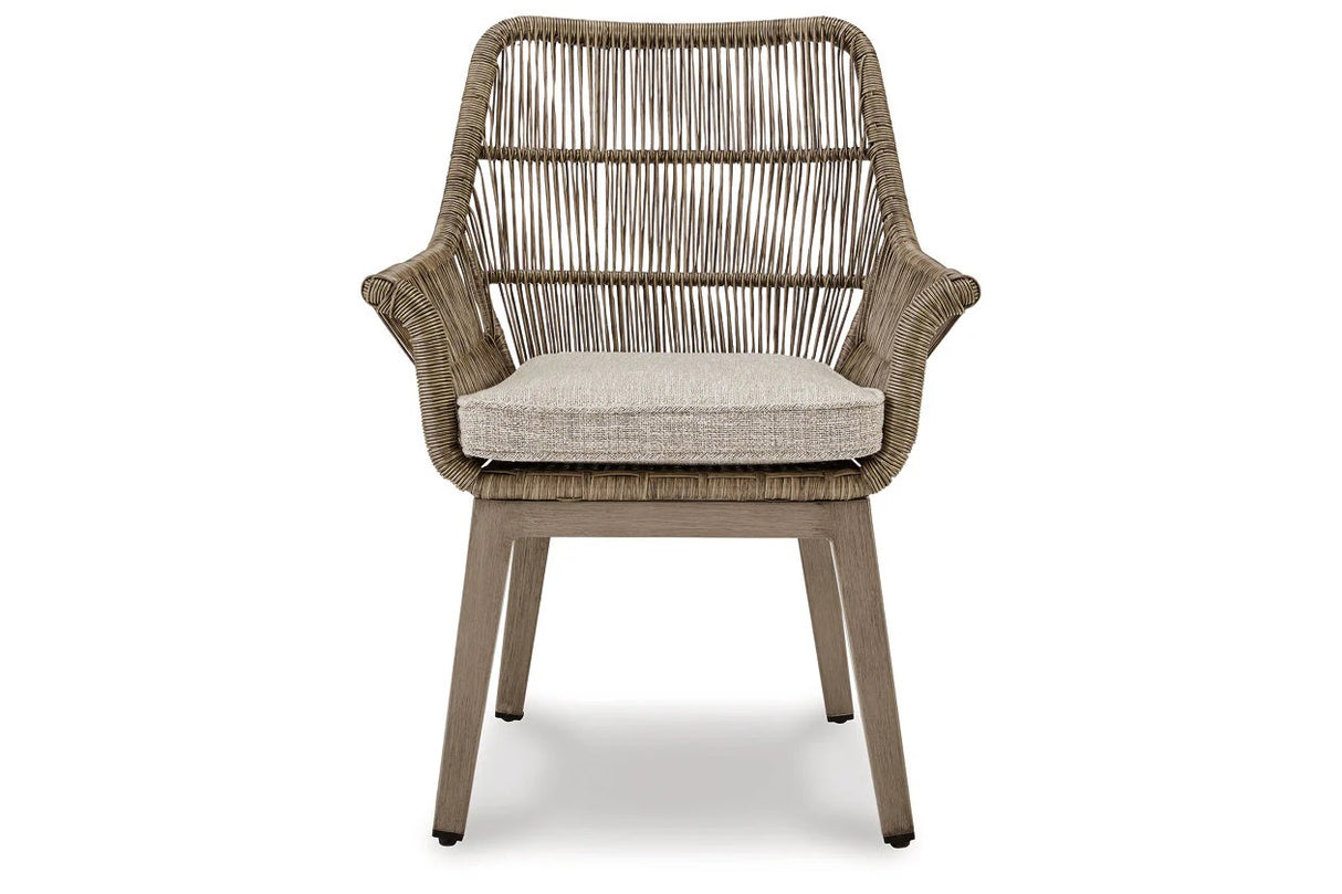 Beach Front Beige Arm Chair with Cushion