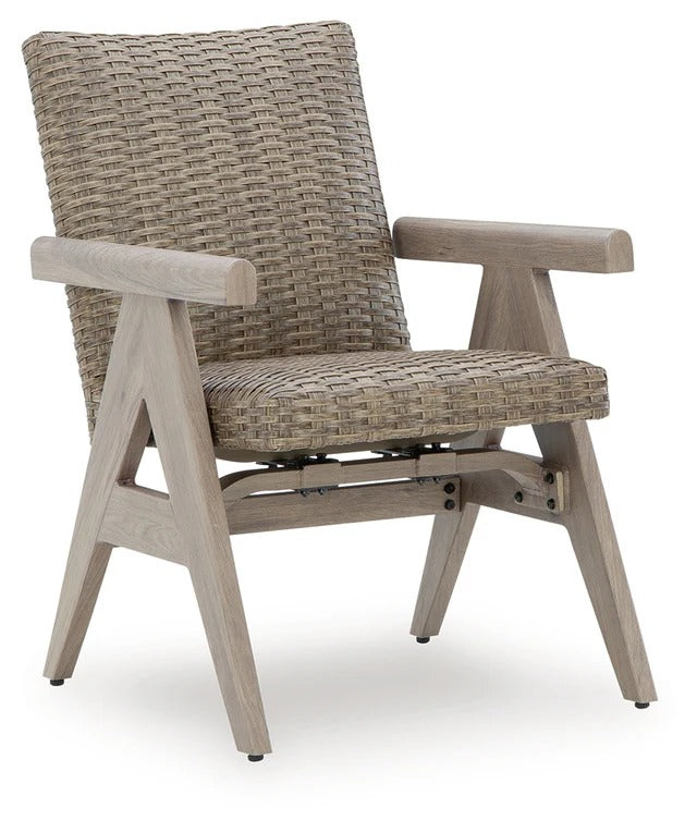 Cliff Trails Beige Outdoor Rocking Arm Chair