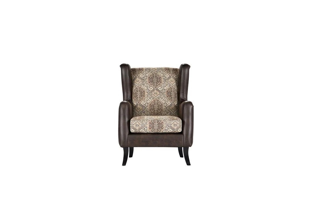 Elmbrook Brown Upholstered Wingback Accent Club Chair