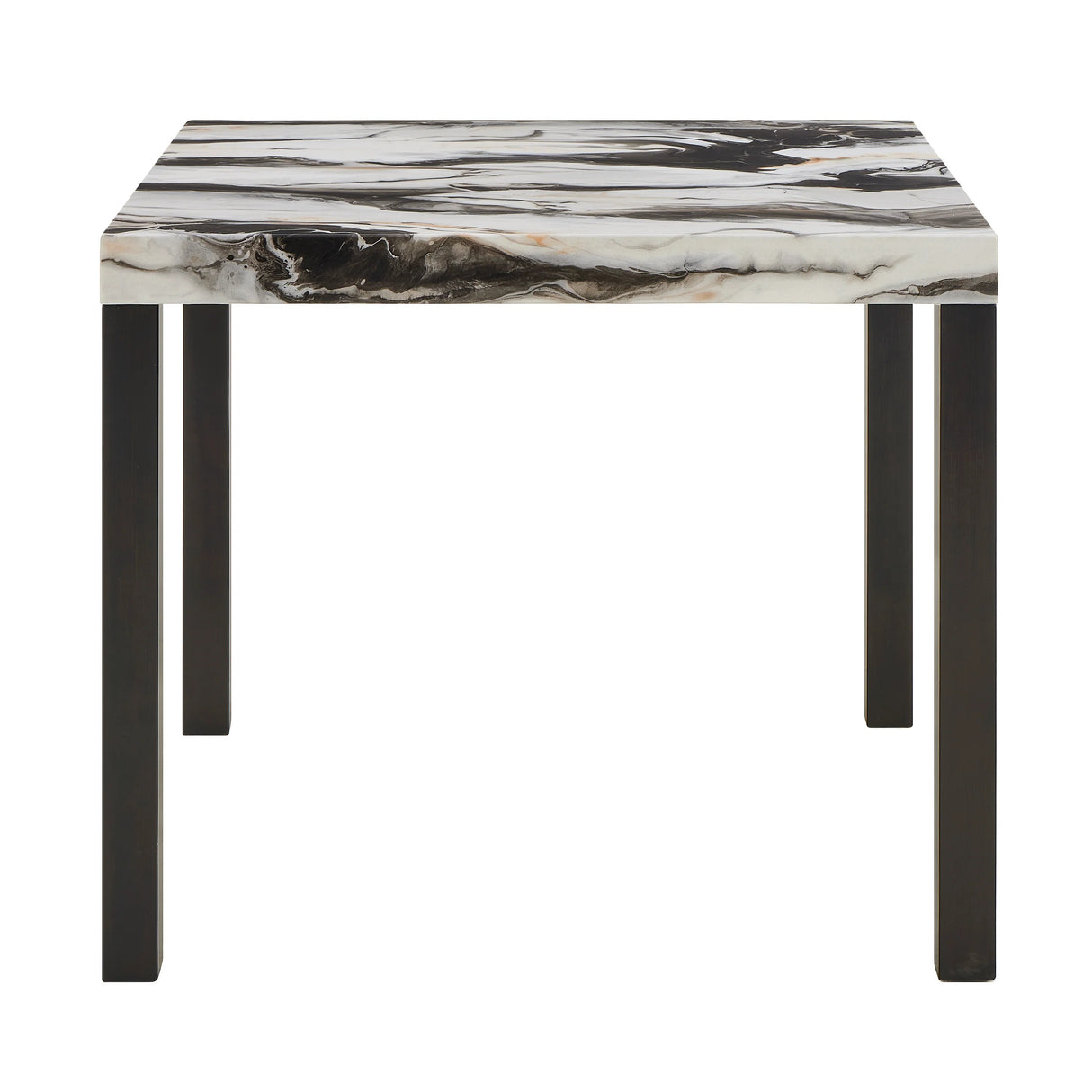 Vega Black Faux Marble Counter Height Table