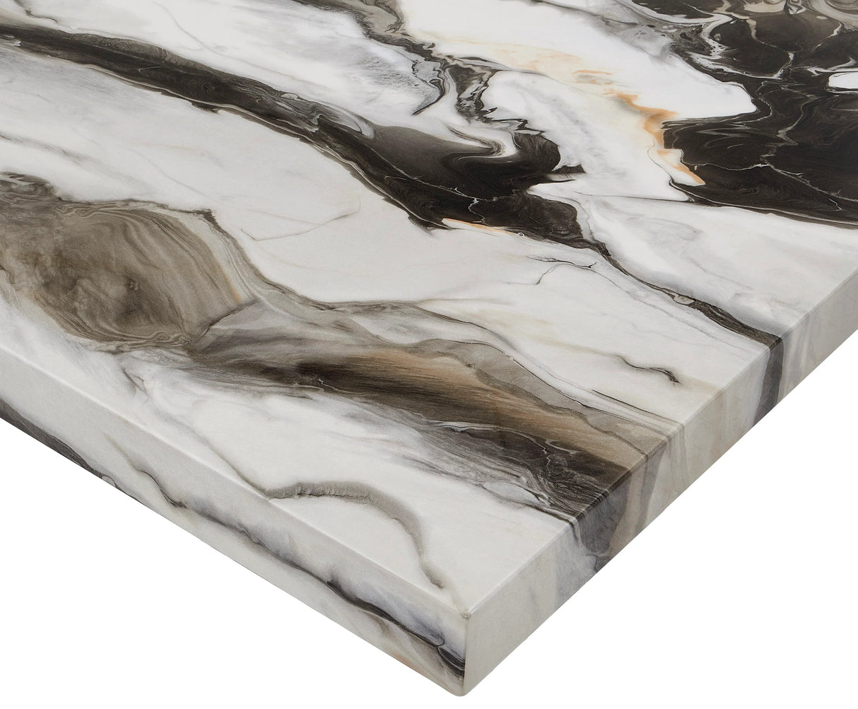Vega Black Faux Marble Counter Height Table