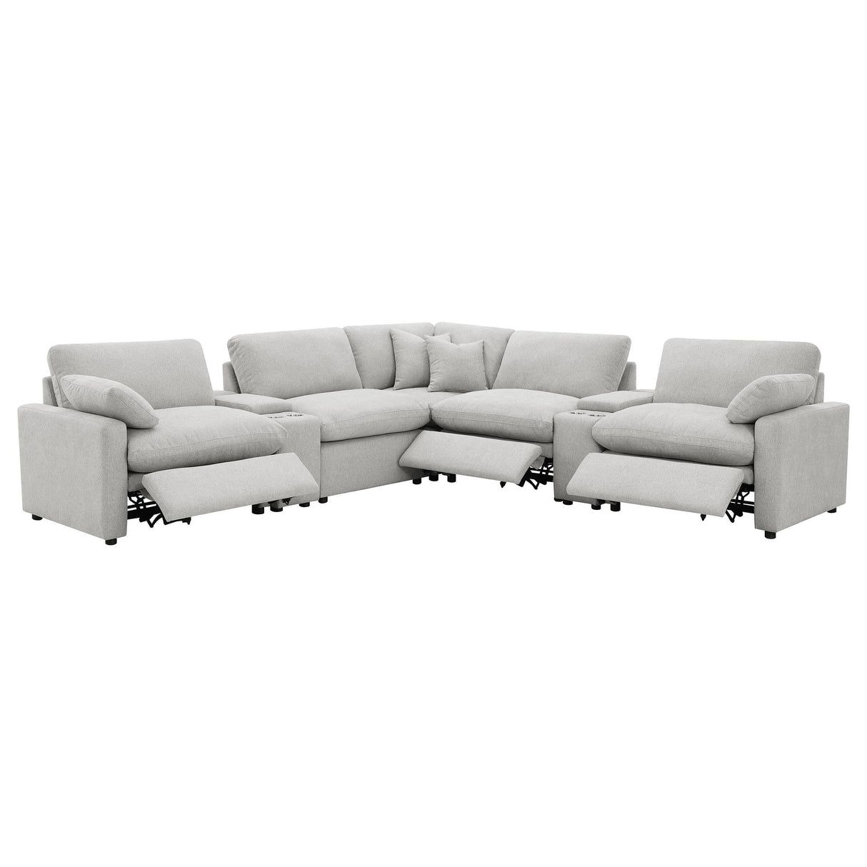 Collins Gray 7-Piece Modular Power Reclining Sectional