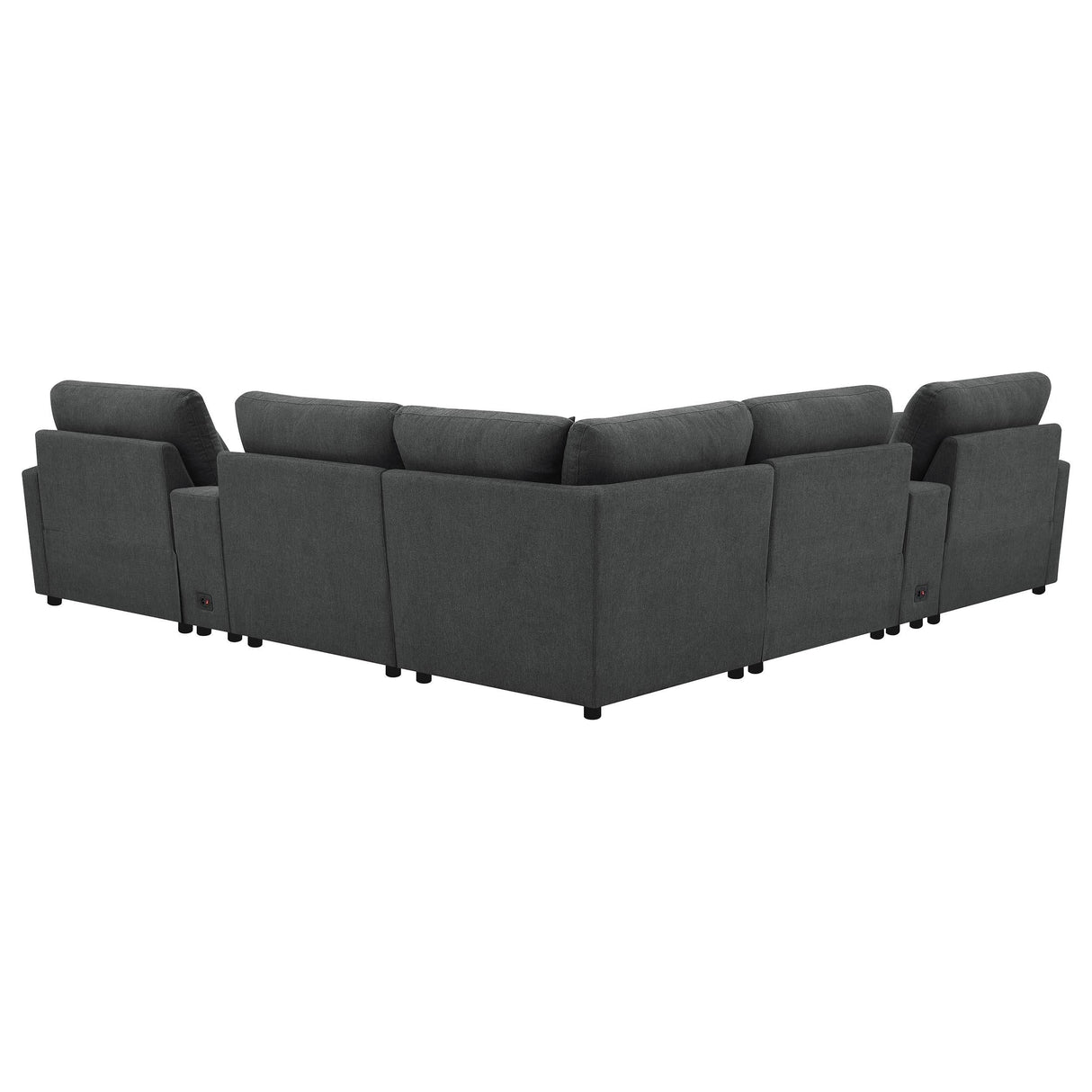 Collins Dark Gray 7-Piece Modular Power Reclining Sectional