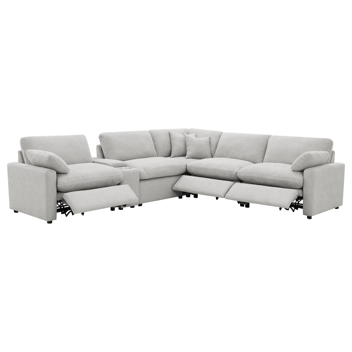 Collins Gray 6-Piece Modular Power Reclining Sectional