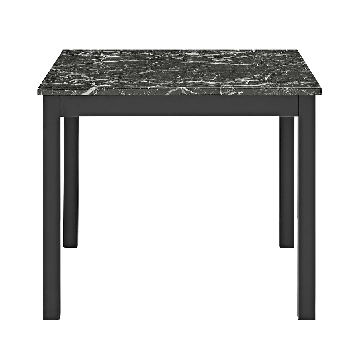 Lennon Black Velvet 5-Piece Counter Height Dining Set