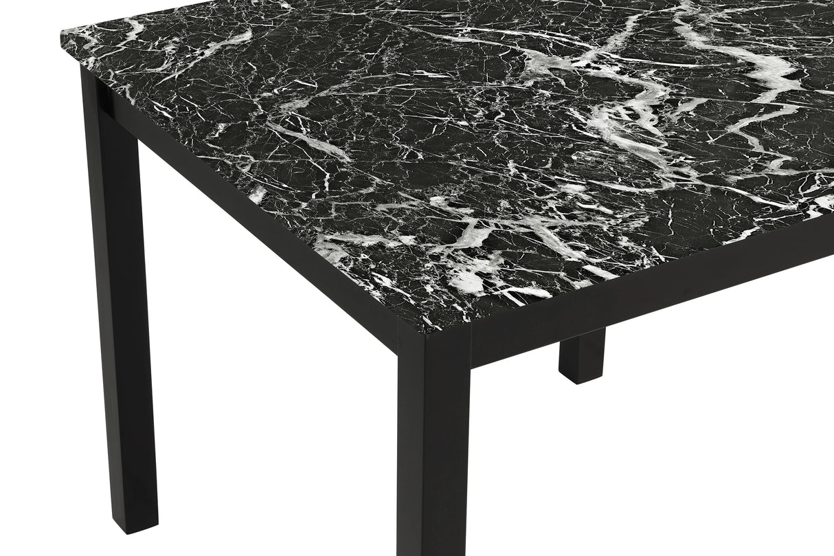 Lennon Black Velvet 5-Piece Counter Height Dining Set