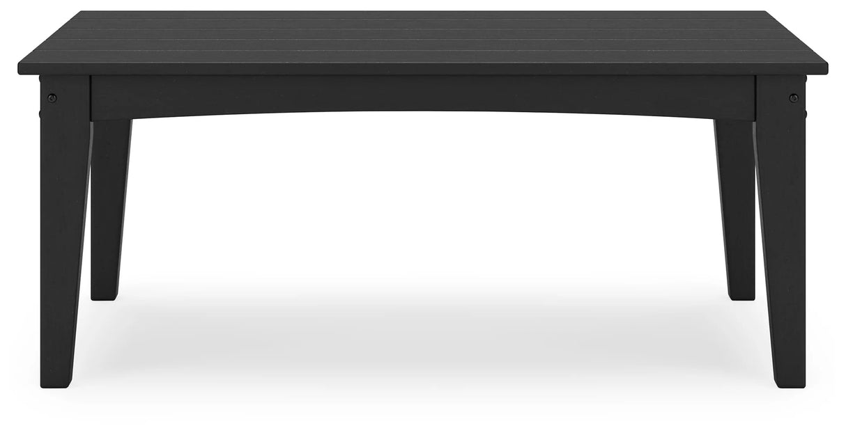 Hyland wave Black Outdoor Coffee Table