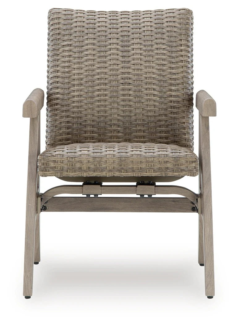 Cliff Trails Beige Outdoor Rocking Arm Chair