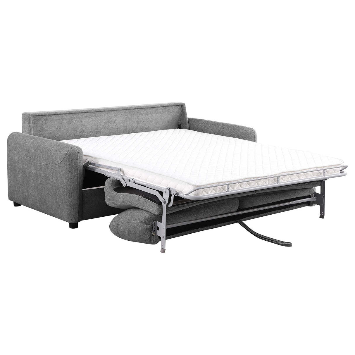 Rylie Gray Upholstered Sofa Sleeper with Queen Mattress