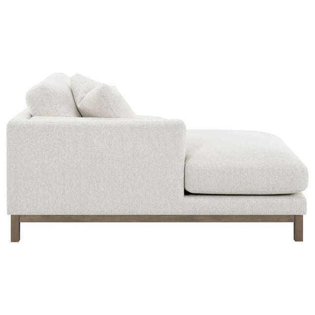 Geneva Sand Boucle Upholstered Sectional Chaise Sofa