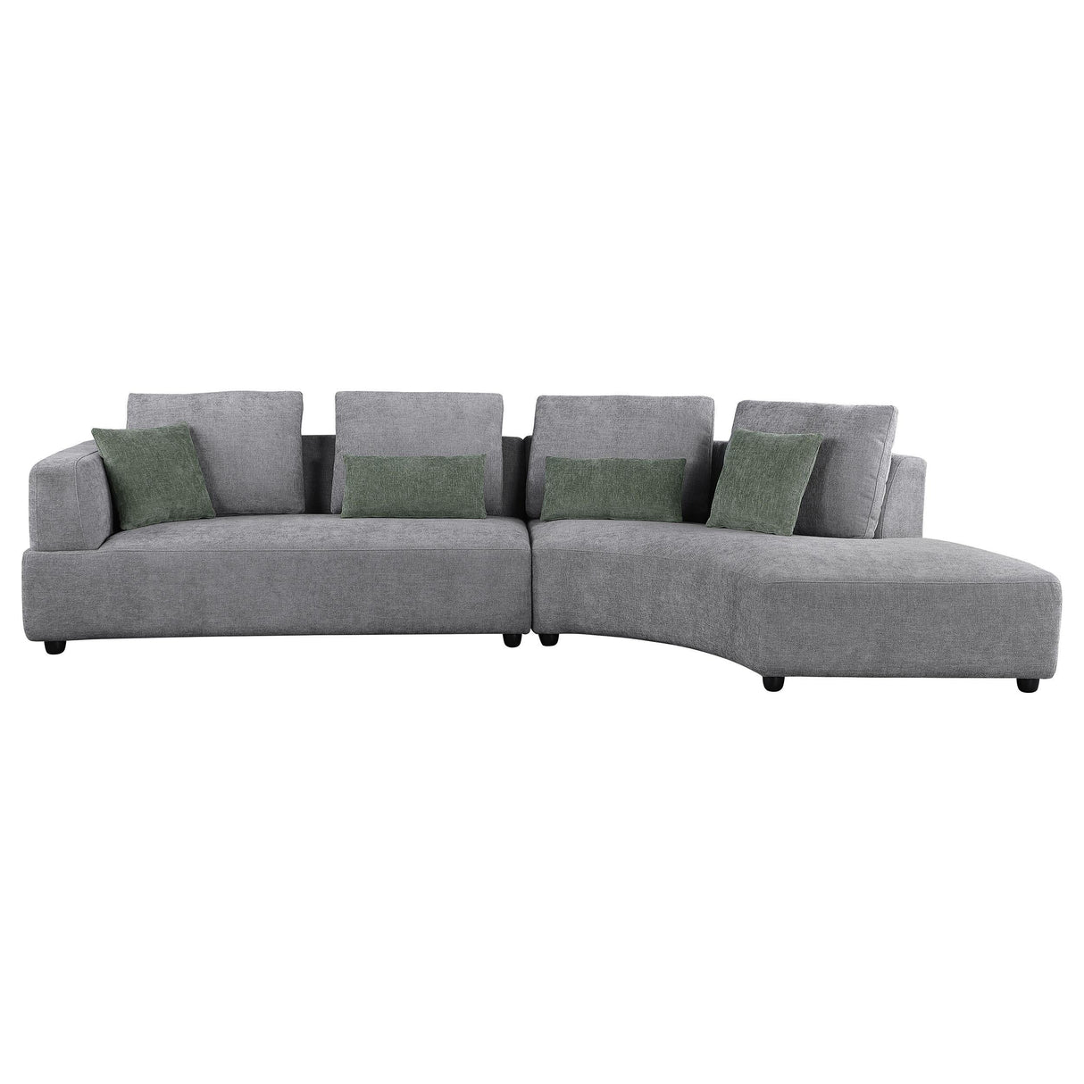 Toscano Gray 134-inch Upholstered Sectional Sofa