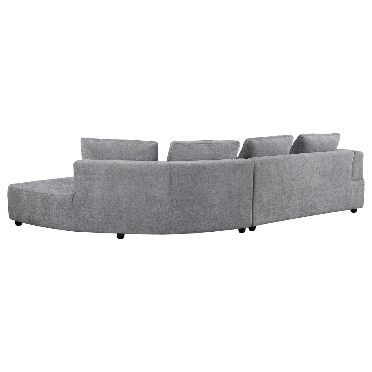 Toscano Gray 134-inch Upholstered Sectional Sofa
