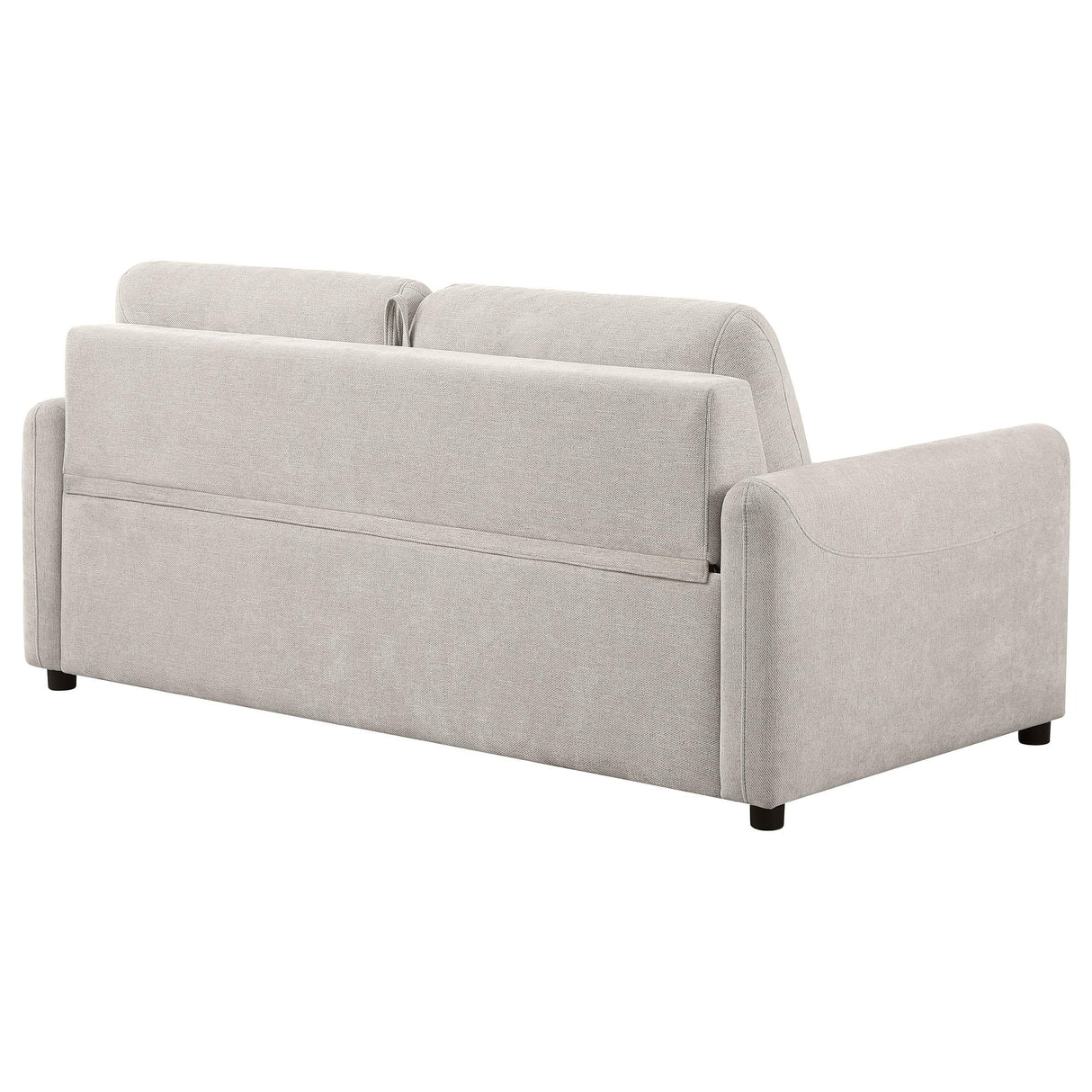 Rylie Beige Upholstered Sofa Sleeper with Queen Mattress