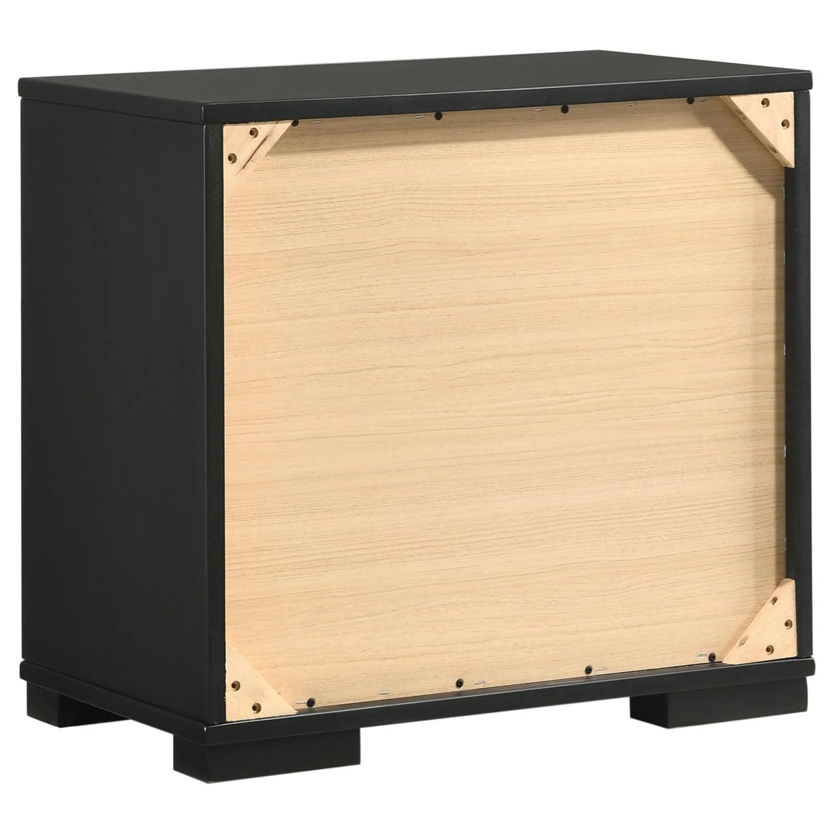 Blacktoft Black 2-Drawer Nightstand