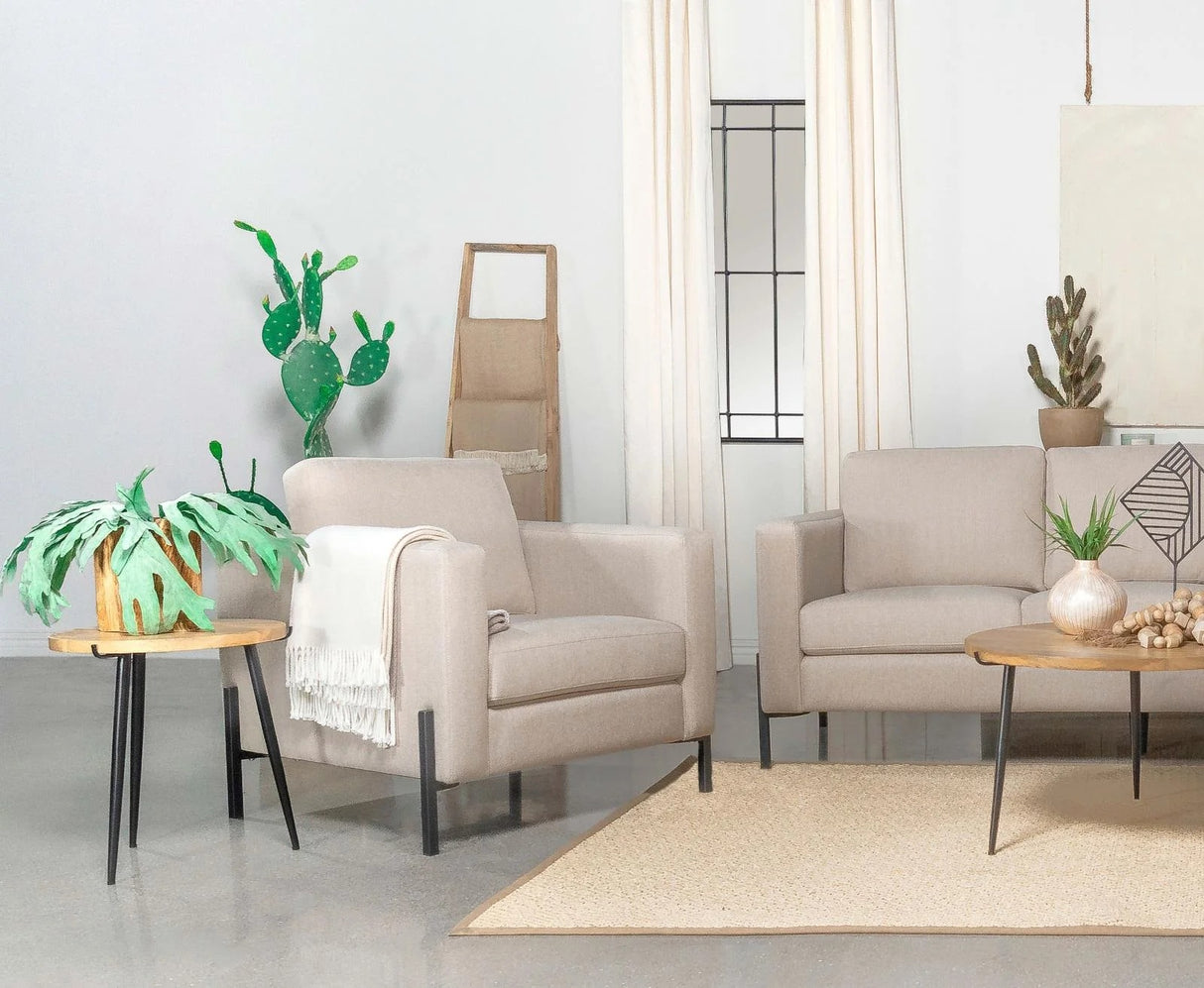 Tilly Oatmeal Upholstered Track Arms Chair