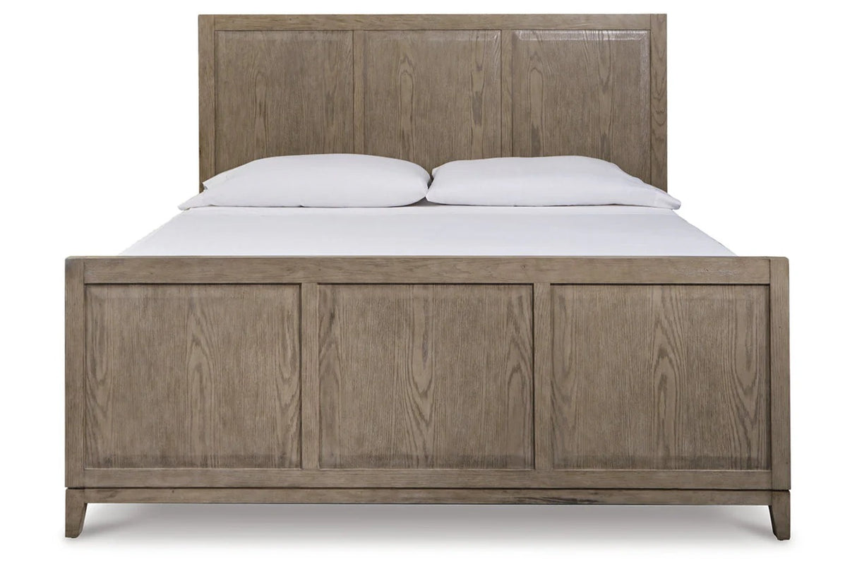 Chrestner Gray King Panel Bed