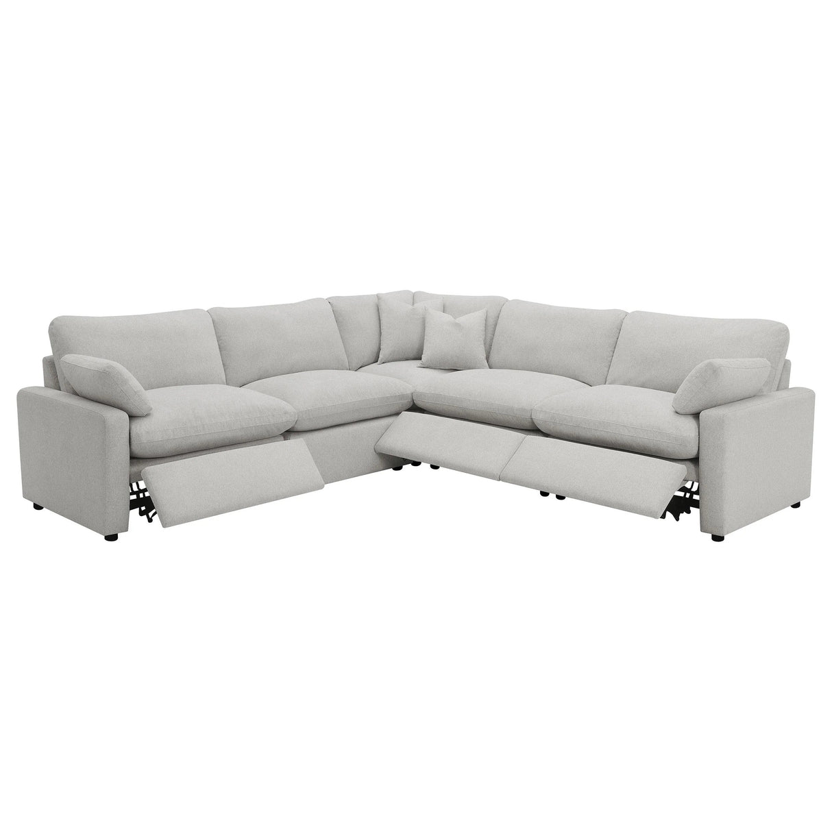 Collins Gray 5-Piece Modular Power Reclining Sectional Sofa