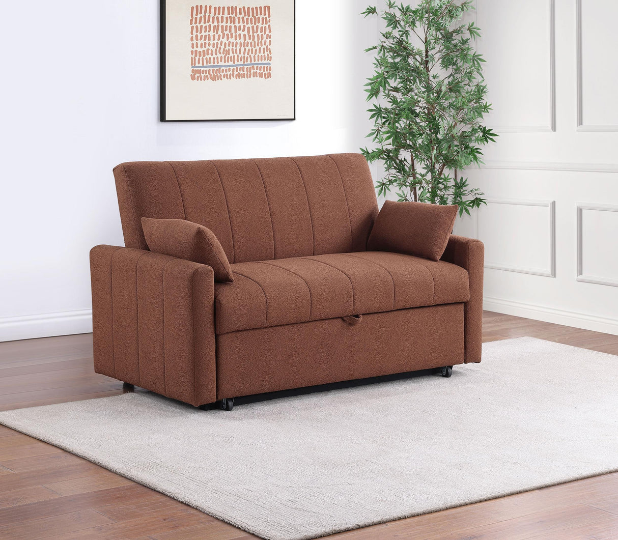Portland Copper Boucle Sleeper Sofa Bed