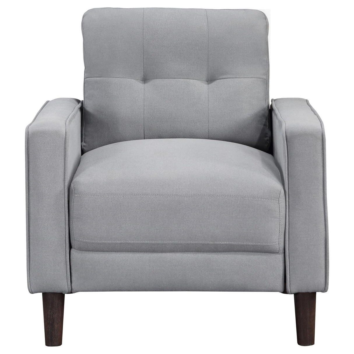 Bowen Gray Upholstered Track Arms Tufted Chair