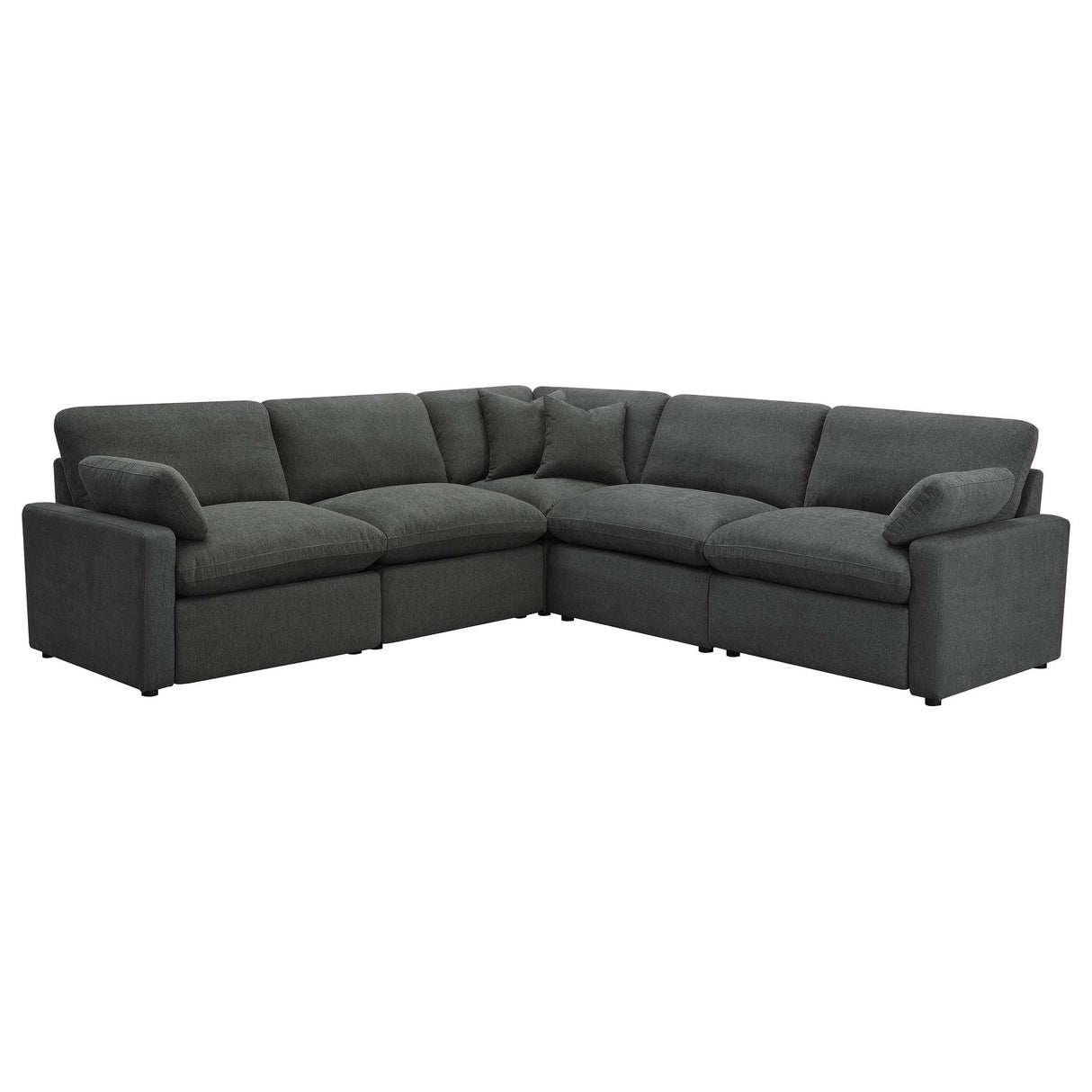 Collins Dark Gray 5-Piece Modular Power Reclining Sectional