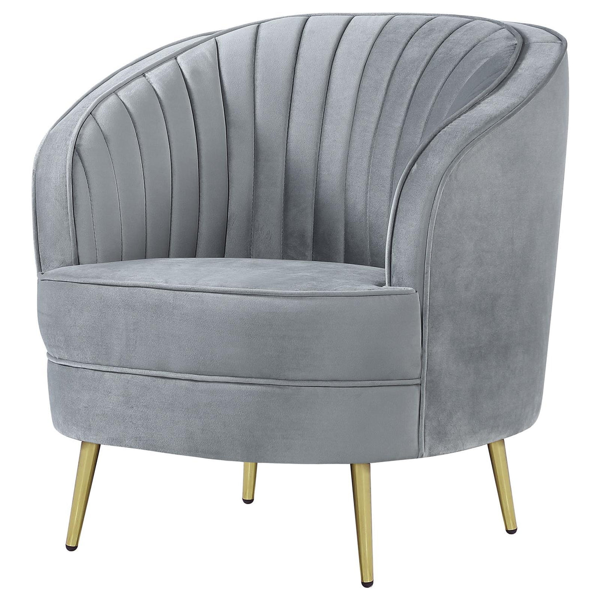 Sophia Gray and Gold Upholstered Chair