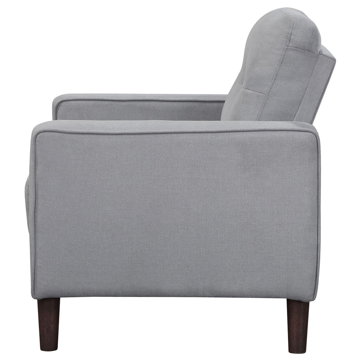 Bowen Gray Upholstered Track Arms Tufted Chair