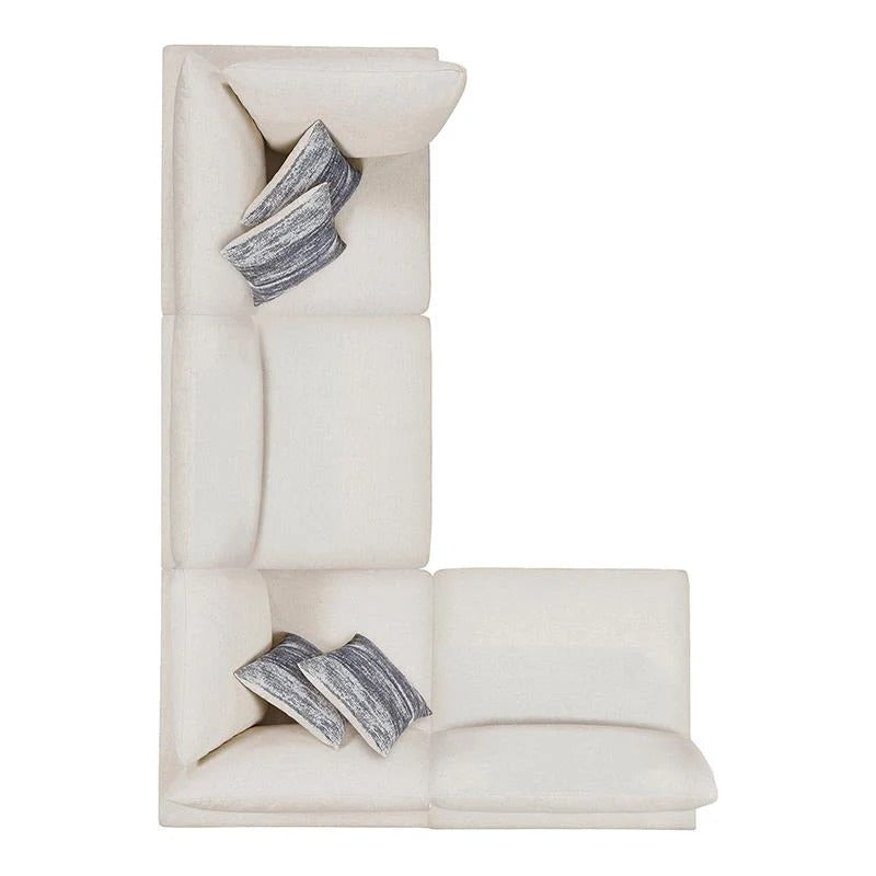 Serene Beige 4-Piece Upholstered Modular Sectional