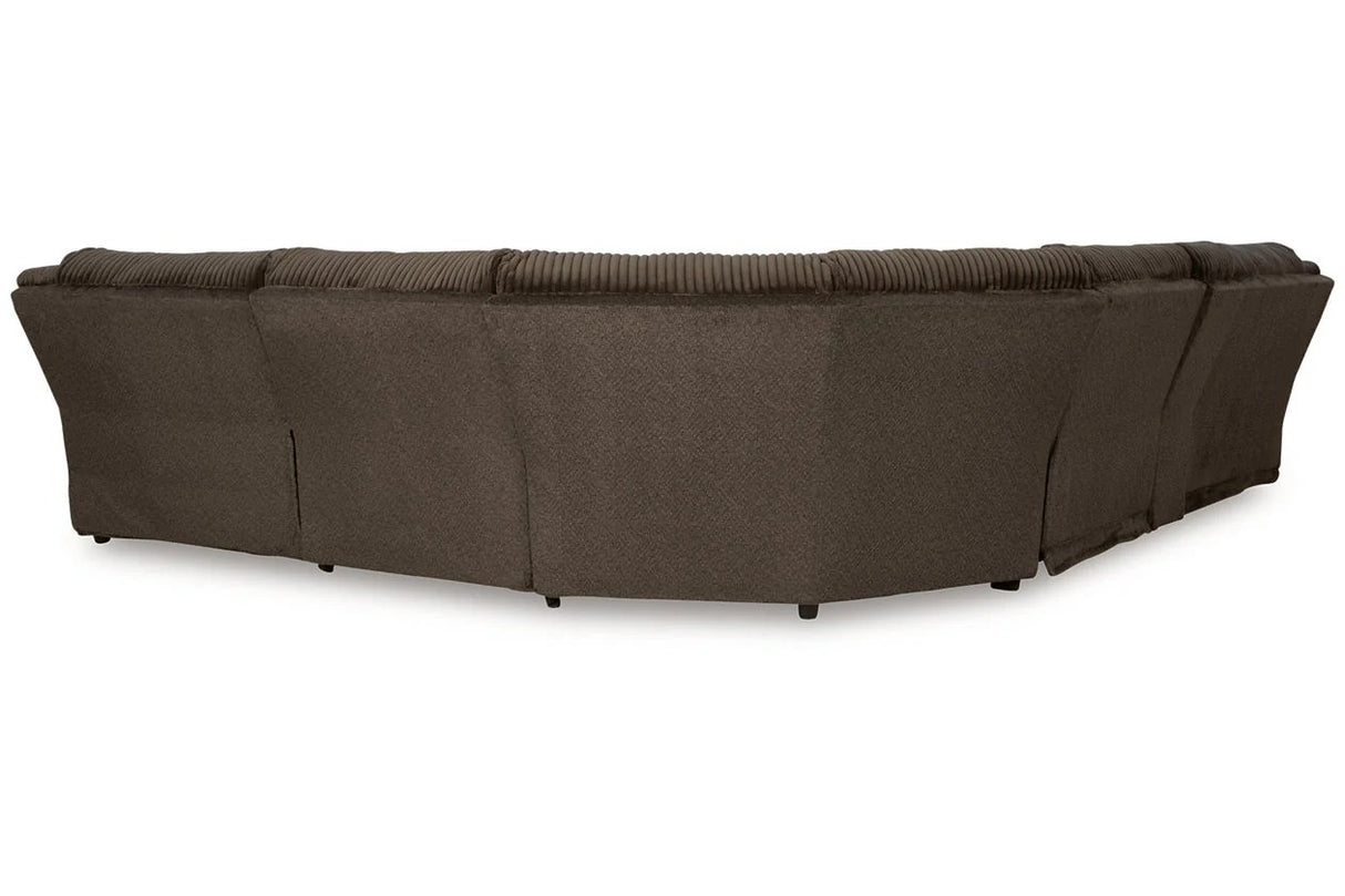 Top Tier Chocolate 5-Piece Reclining Sectional