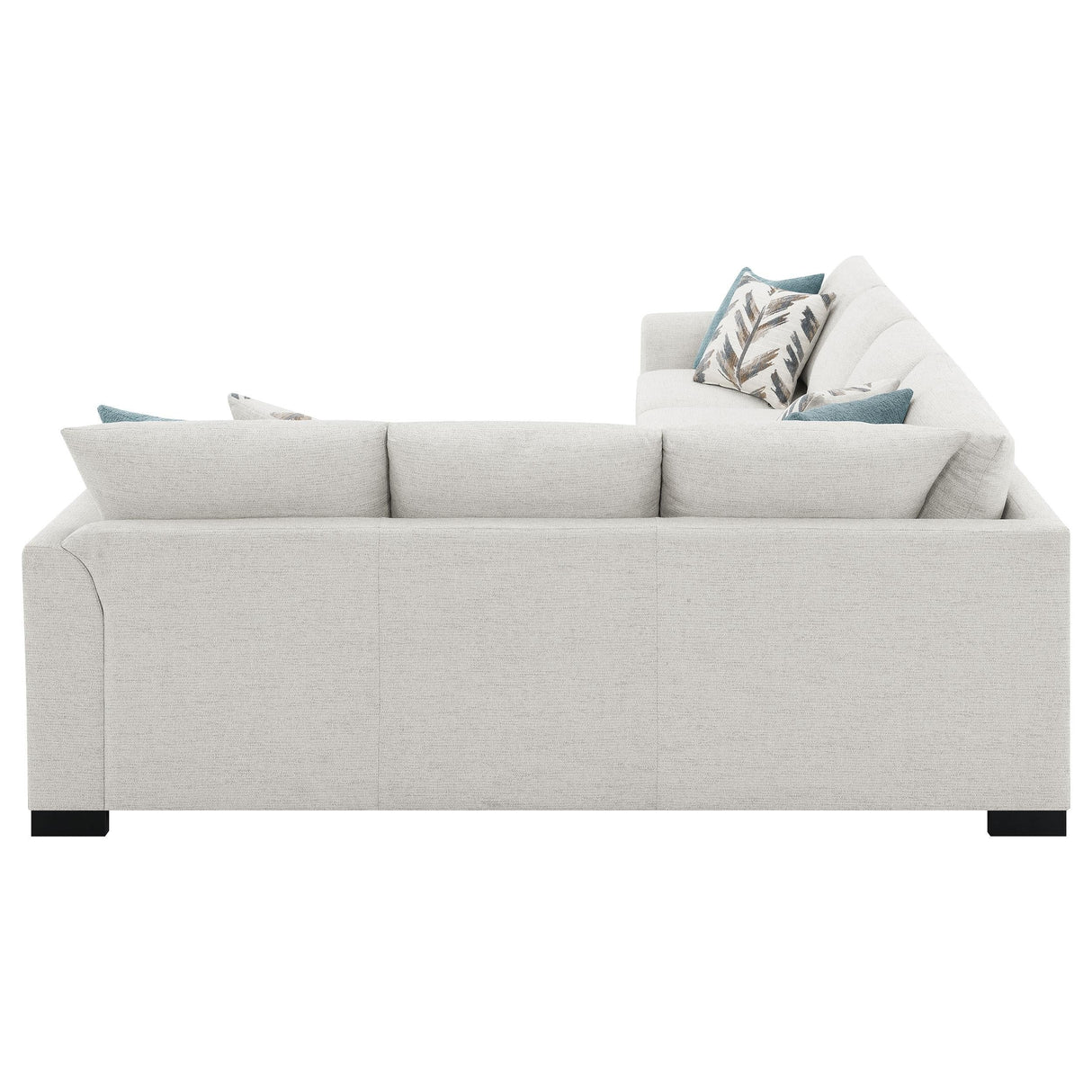 Ashford Greige Chenille Upholstered Sleeper Sectional Sofa