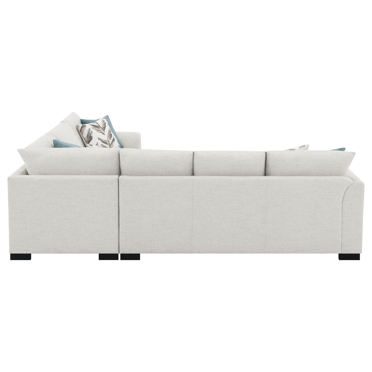 Ashford Greige Chenille Upholstered Sleeper Sectional Sofa