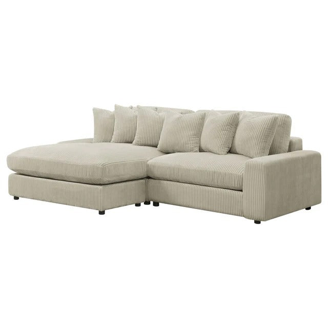 Blaine Sand Upholstered Reversible Sectional Sofa