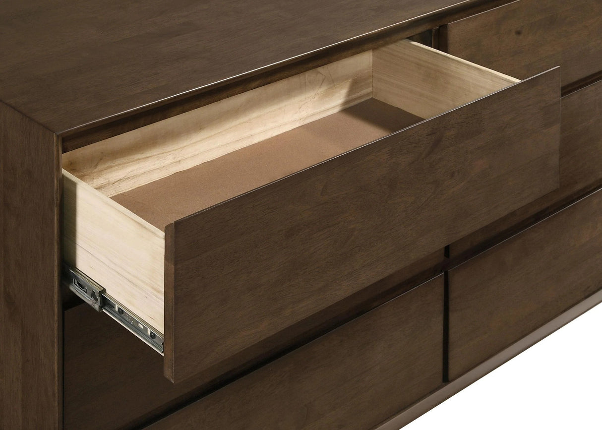 Glenwood Warm Brown 6-Drawer Dresser