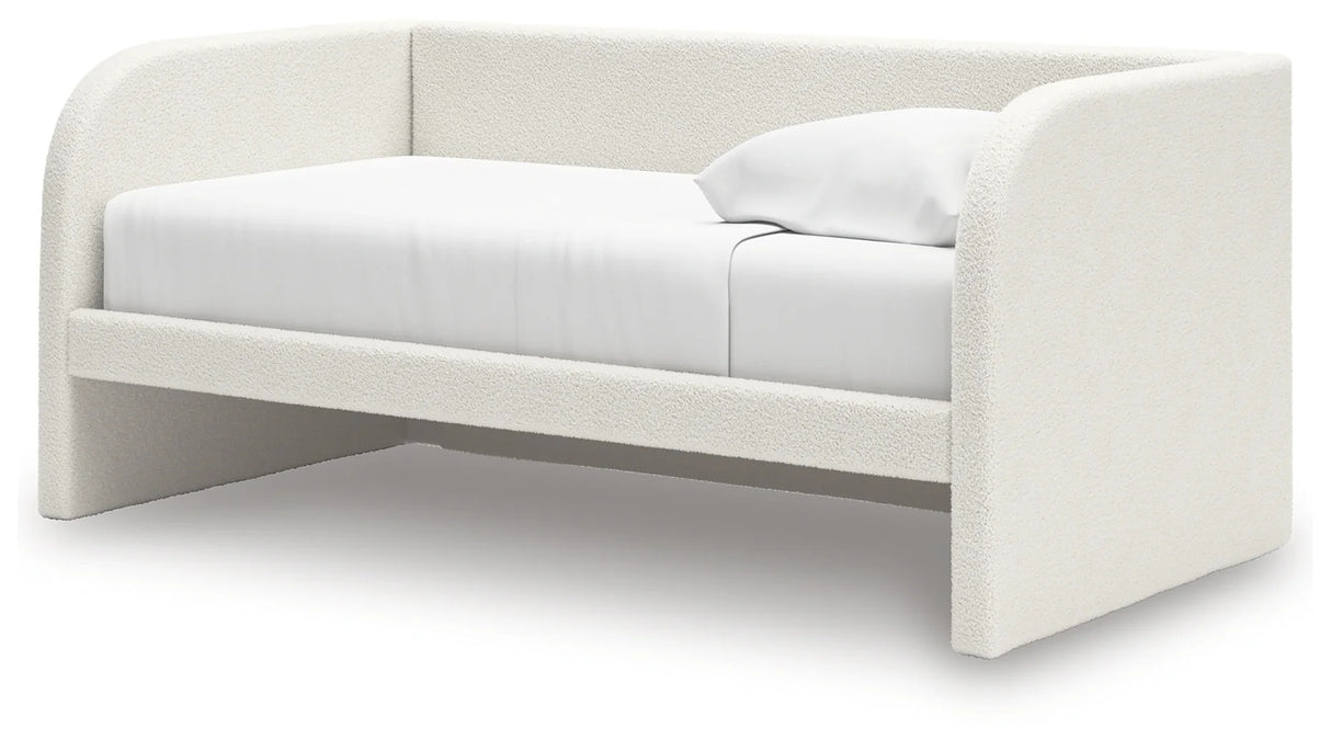Arloster Tan/White Twin Upholstered Day Bed