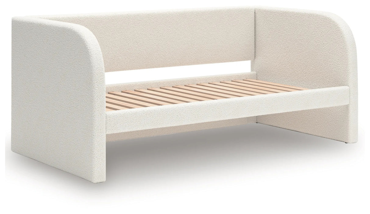 Arloster Tan/White Twin Upholstered Day Bed